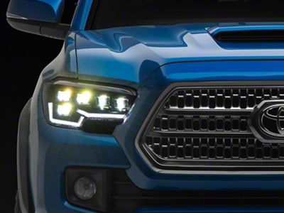 Attica 4x4 Rogue Series LED Projector Headlights; Black Housing; Clear Lens (16-23 Tacoma)