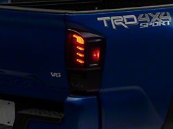 Attica 4x4 Rogue Series Sequential LED Tail Lights; Black Housing; Smoked Lens (16-23 Tacoma)
