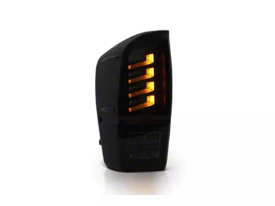 Attica 4x4 Rogue Series Sequential LED Tail Lights; Black Housing; Smoked Lens (16-23 Tacoma)
