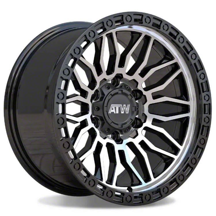 XF Offroad Jeep Wrangler XF-239 Gloss Black and Red Machined