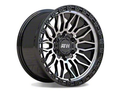 ATW Off-Road Wheels Nile Gloss Black with Machined Face 6-Lug Wheel; 20x9; 10mm Offset (05-15 Tacoma)