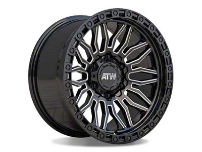 ATW Off-Road Wheels Nile Gloss Black with Milled Spokes 6-Lug Wheel; 17x9; 0mm Offset (25-26 4Runner)