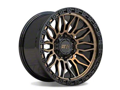 ATW Off-Road Wheels Nile Satin Black with Machined Bronze Face 6-Lug Wheel; 20x10; -18mm Offset (25-26 4Runner)