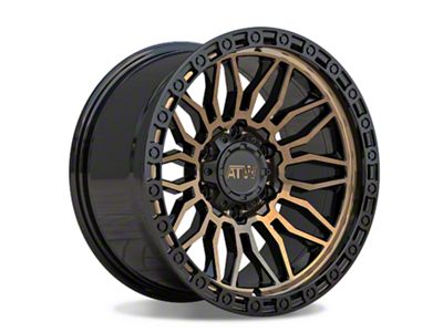 ATW Off-Road Wheels Nile Satin Black with Machined Bronze Face Wheel; 17x9; 0mm Offset (18-25 Jeep Wrangler JL)