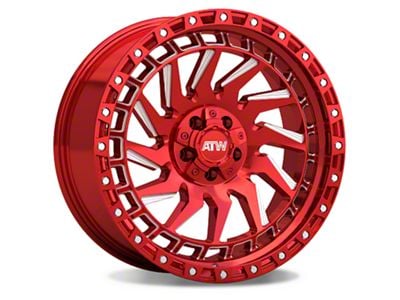 ATW Off-Road Wheels Culebra Candy Red with Milled Spokes Wheel; 20x10; -18mm Offset (93-98 Jeep Grand Cherokee ZJ)