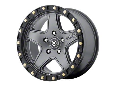 ATX Series Ravine Matte Gray with Black Reinforcing Ring Wheel; 18x8.5; 35mm Offset (15-23 Jeep Renegade BU)