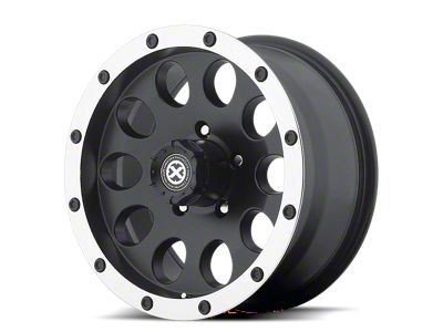 ATX Series Slot Satin Black with Machined Face Wheel; 18x9; -24mm Offset (07-18 Jeep Wrangler JK)