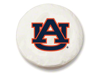 Auburn University Spare Tire Cover; White (66-18 Jeep CJ5, CJ7, Wrangler YJ, TJ & JK)