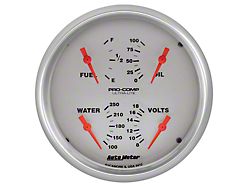 Auto Meter Ultra-Lite Series 5-Inch Quad Gauge; 240 ohm Empty to 33 ohm Full (Universal; Some Adaptation May Be Required)