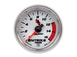 Auto Meter C2 Series 2-1/16-Inch Nitrous Pressure Gauge; 0-1600 PSI; Digital Stepper Motor (Universal; Some Adaptation May Be Required)