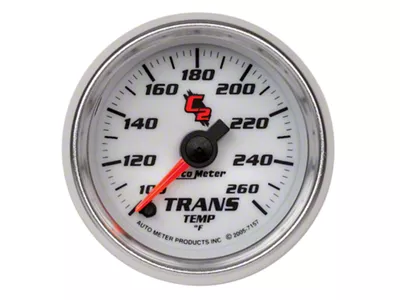 Auto Meter C2 Series 2-1/16-Inch Transmission Temperature; 100-260 Fahrenheit; Digital Stepper Motor (Universal; Some Adaptation May Be Required)