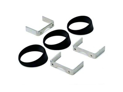 Auto Meter 3-Piece Angle Ring Gauge Mounts; Black; 2-5/8-Inch (Universal; Some Adaptation May Be Required)