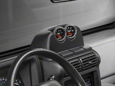 Auto Meter Dash Top Dual Gauge Pod Mount; 2-1/16 Inch (97-06 Jeep Wrangler TJ)