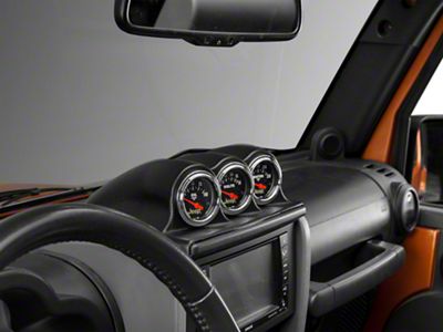 Auto Meter Dash Top Triple Gauge Pod Mount; 2-1/16 Inch (07-10 Jeep Wrangler JK)