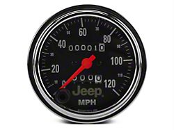 Auto Meter Jeep Series 3-3/8-Inch Speedometer; 0-120 MPH; Mechanical (Universal; Some Adaptation May Be Required)
