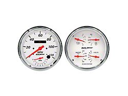 Auto Meter Arctic White Series 5-Inch Quad and Tachometer/Speedometer Gauge Kit (Universal; Some Adaptation May Be Required)