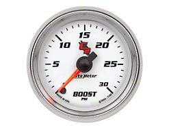 Auto Meter C2 Series 2-1/16-Inch Boost Gauge; 0-30 PSI; Digital Stepper Motor (Universal; Some Adaptation May Be Required)