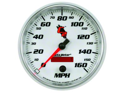 Auto Meter C2 Series 5-Inch Programmable Speedometer; 0-160 MPH (Universal; Some Adaptation May Be Required)