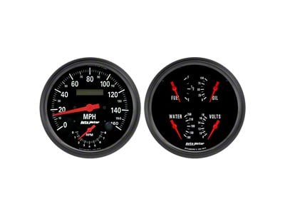 Auto Meter Z-Series 5-Inch Quad and Tachometer/Speedometer Gauge Kit (Universal; Some Adaptation May Be Required)