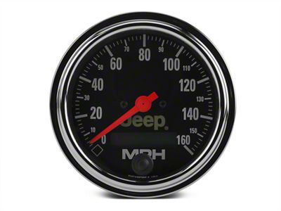 Auto Meter Jeep Series 3-3/8-Inch Programmable Speedometer; 0-160 MPH (Universal; Some Adaptation May Be Required)