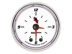 Auto Meter C2 Series 2-1/16-Inch 12-Hour Clock (Universal; Some Adaptation May Be Required)