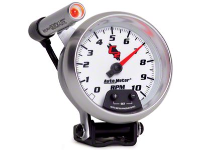 Auto Meter C2 Series 3-3/4-Inch Pedestal Tachometer with Shift Light; 0-10000 RPM (Universal; Some Adaptation May Be Required)