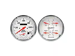 Auto Meter Arctic White Series 5-Inch Quad and Tachometer/Speedometer Gauge Kit (Universal; Some Adaptation May Be Required)