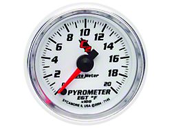 Auto Meter C2 Series 2-1/16-Inch Pyrometer Gauge; 0-2000 Fahrenheit; Digital Stepper Motor (Universal; Some Adaptation May Be Required)