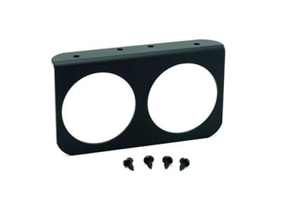 Auto Meter Dual Gauge Mounting Panel; Black; 2-5/8-Inch (Universal; Some Adaptation May Be Required)
