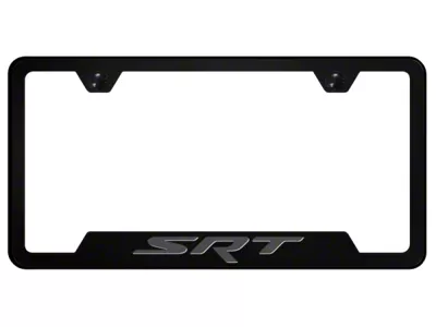 Autogold SRT Notched License Plate Frame; Ghost (Universal; Some Adaptation May Be Required)