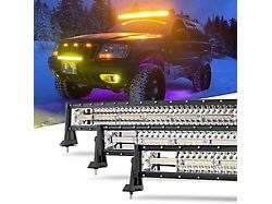 50-Inch Curved LED Light Bar; White and Amber (Universal; Some Adaptation May Be Required)