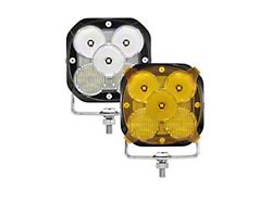 XP-ULTRA Series 4.50-Inch LED Pod Lights with Amber Backlight; Combo Beam; Set of 2 (Universal; Some Adaptation May Be Required)