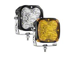 Auxbeam XP-ULTRA Series 4.50-Inch LED Pod Lights with Amber Backlight and 6-Pod Wiring Harness; Spot Beam; Set of 6 (Universal; Some Adaptation May Be Required)