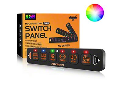 Auxbeam 8 Switch Controller with Blue Backlight & Fuse Box (BA80) – Guild Outfitters Auxbeam 8 Switch Controller with Blue Backlight & Fuse Box (BA80) – Guild Outfitters