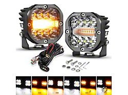 XP-ULTRA Series 3-Inch 6-Mode LED Driving Lights without Covers; Spot/Flood Beam (Universal; Some Adaptation May Be Required)