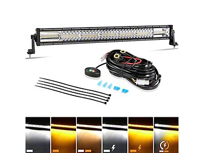 Colight 20″ Single Row Amber/White LED Light Bar – 600W, Spot/Flood Combo, 9-36V