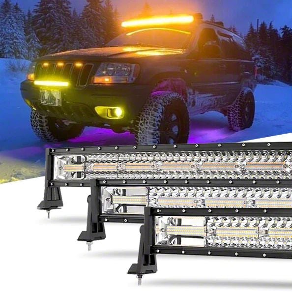 Auxbeam Tundra 50Inch Curved LED Light Bar; White and Amber ZD000652