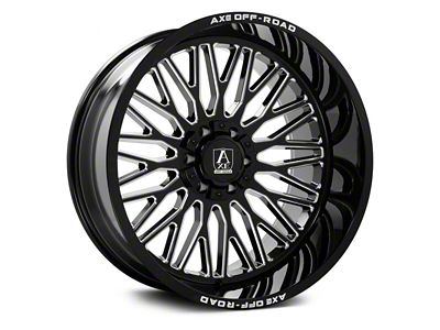 Axe Wheels Kratos Gloss Black Milled 6-Lug Wheel; 24x14; -76mm Offset (25-26 4Runner)