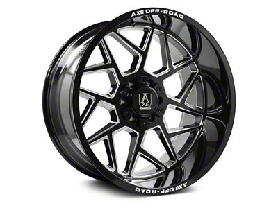 Axe Wheels Nemesis Gloss Black Milled 6-Lug Wheel; 22x12; -44mm Offset (25-26 4Runner)