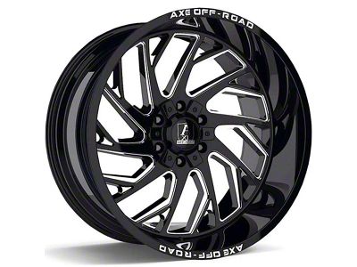 Axe Wheels Zeus Gloss Black Milled 6-Lug Wheel; 20x12; -44mm Offset (21-25 Bronco, Excluding Raptor)