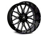 Axe Wheels AX6.0 Gloss Black Milled Wheel; 22x12; -44mm Offset (76-86 Jeep CJ7)