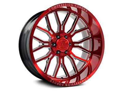 Axe Wheels AX6.2 Candy Red Wheel; 22x12; -44mm Offset (76-86 Jeep CJ7)