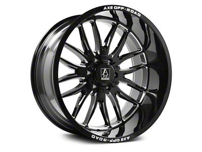 Axe Wheels Hades Gloss Black Milled Wheel; 22x12; -44mm Offset (07-18 Jeep Wrangler JK)