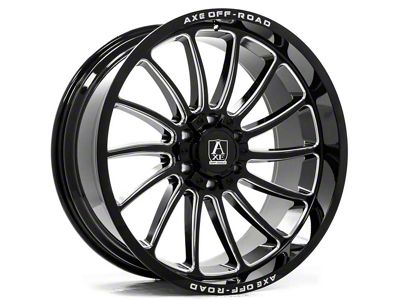 Axe Wheels Chronus Gloss Black Milled 6-Lug Wheel; 20x10; -19mm Offset (22-25 Tundra)