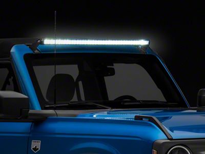 Raxiom Axial Series 40-Inch 240w White/Amber Combo LED Light Bar with Windshield Mounting Brackets (21-25 Bronco)