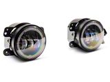 Raxiom Axial Series 4-Inch LED Devil Eyes Fog Lights with Halo (07-18 Jeep Wrangler JK)
