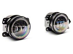 Raxiom Axial Series 4-Inch LED Devil Eyes Fog Lights with Halo (07-18 Jeep Wrangler JK)