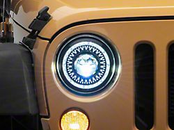 Raxiom Axial Series 7-Inch Dragon Eye LED Headlights; Black Housing; Clear Lens (07-18 Jeep Wrangler JK)