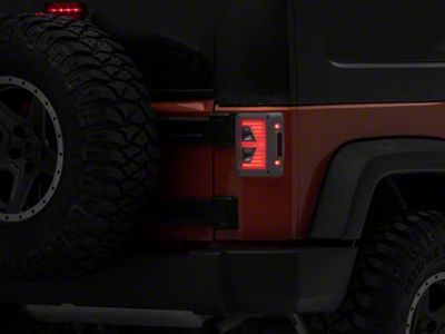 Raxiom Axial Series Vision LED Tail Lights; Great White Housing; Clear Lens (07-18 Jeep Wrangler JK)