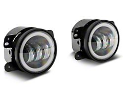 Raxiom Axial Series Halo LED Fog Lights; White (07-25 Jeep Wrangler JK & JL)